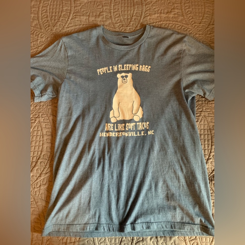 Blue Graphic Bear Tee